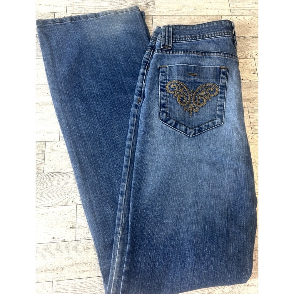 Vintage Y2K L E I Ashley Trouble Medium Rise Handsand Flare Jeans Juniors Size 7